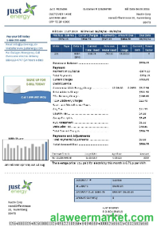 Germany Just Energy business utility bill template in Word and PDF formats